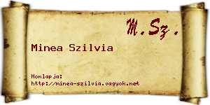 Minea Szilvia névjegykártya